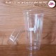 Plastic Cup 22 oz. 98 mm. with half lid. Quantity: 300 pieces / crate